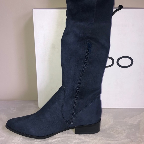 SOLD BNIB Aldo Elinna Over the Knee boots navy 6 - Picture 4 of 4
